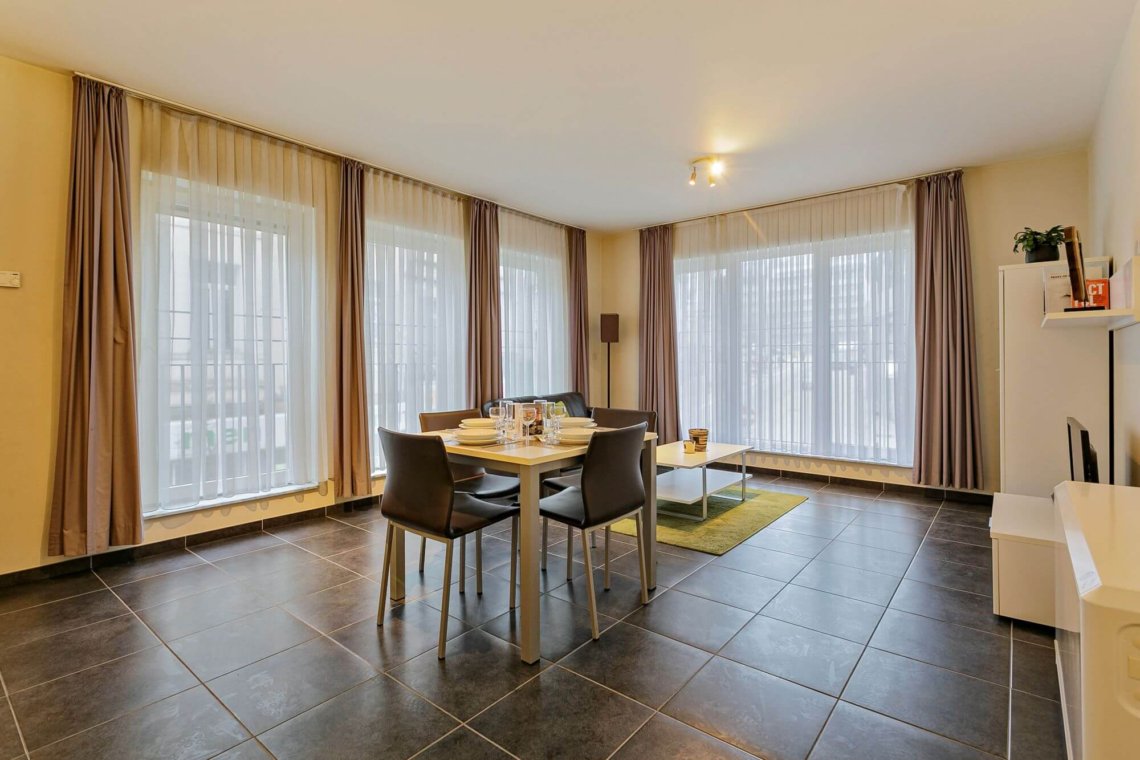 spacious dining area in serviced two bedroom apartment in Madou