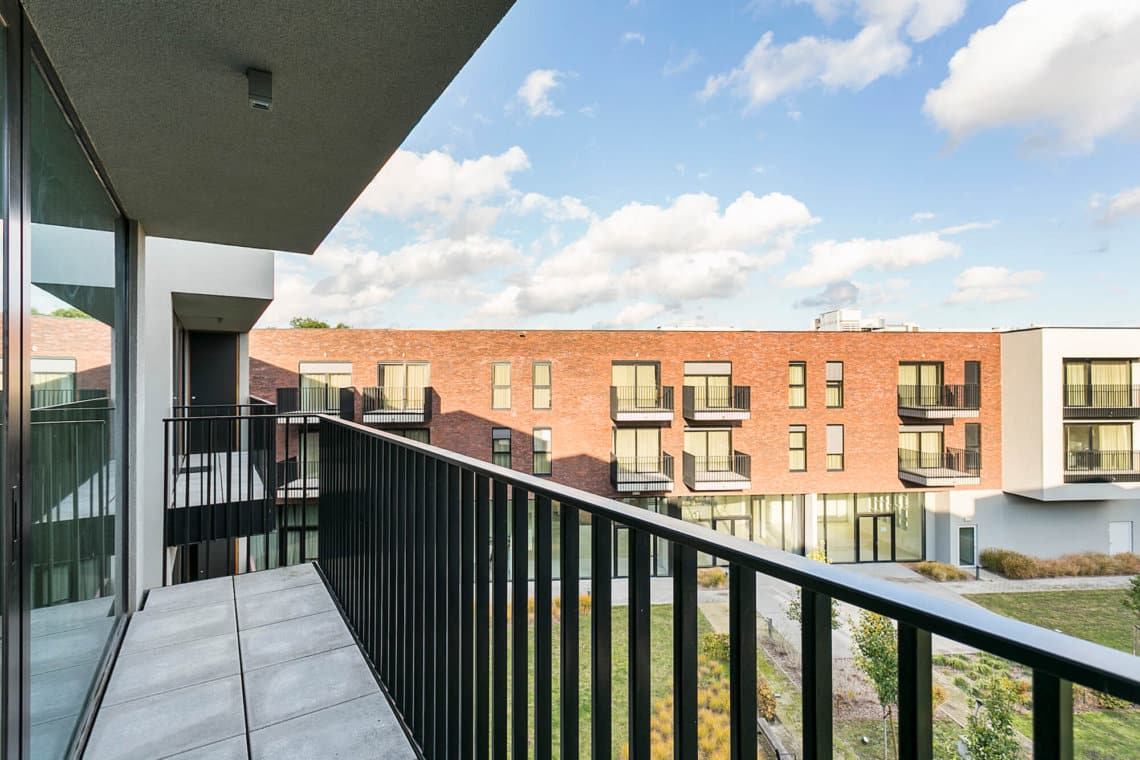 balcony view over garden in bbf zilverhof residence