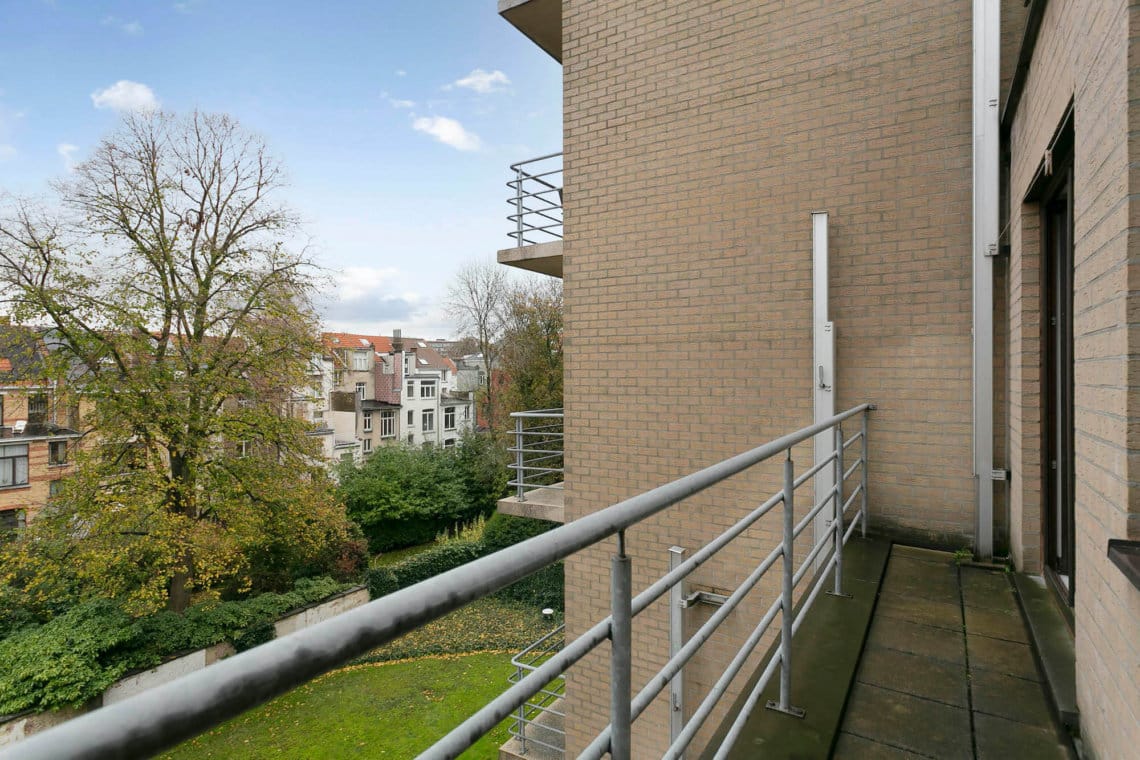 balcony view from serviced one bedroom apartment opposite park cinquantenaire