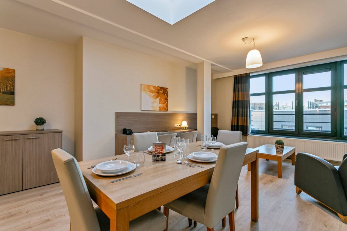 dining table in serviced two bedroom apartment