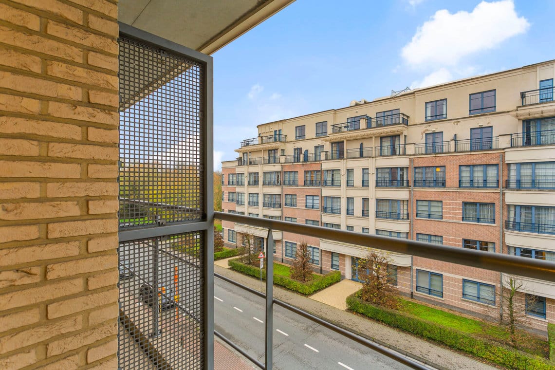 balcony view from woluwe gardens one bedroom apartment