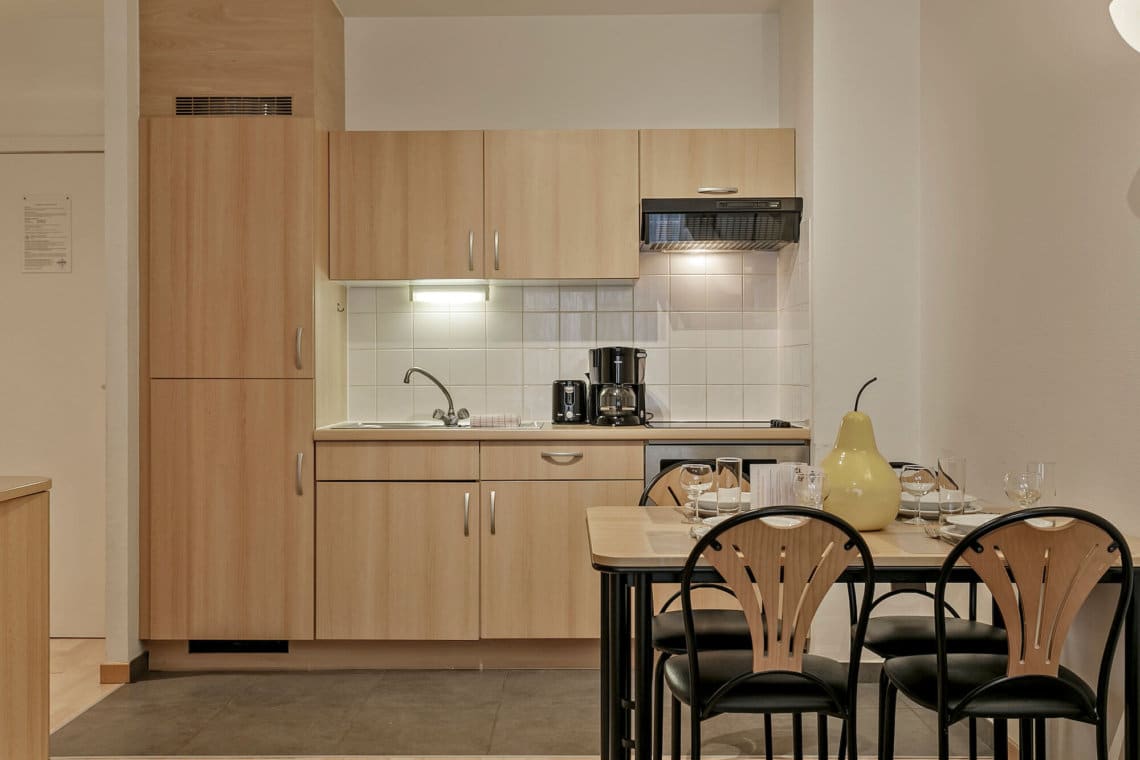 bbf serviced apartment with fully equipped kitchen next to european commission