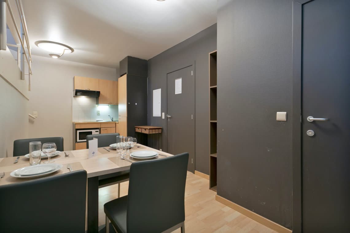 dining table and kitchen in bbf serviced apartment