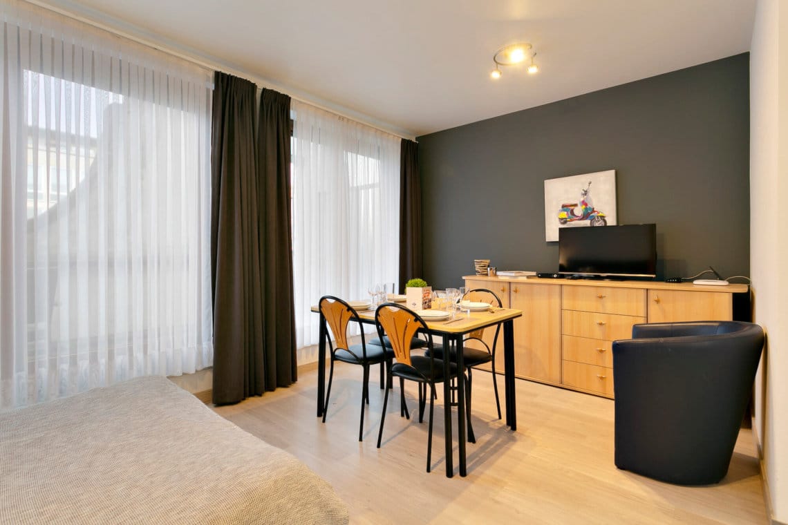 furnished studio apartment opposite cinquantenaire park brussels