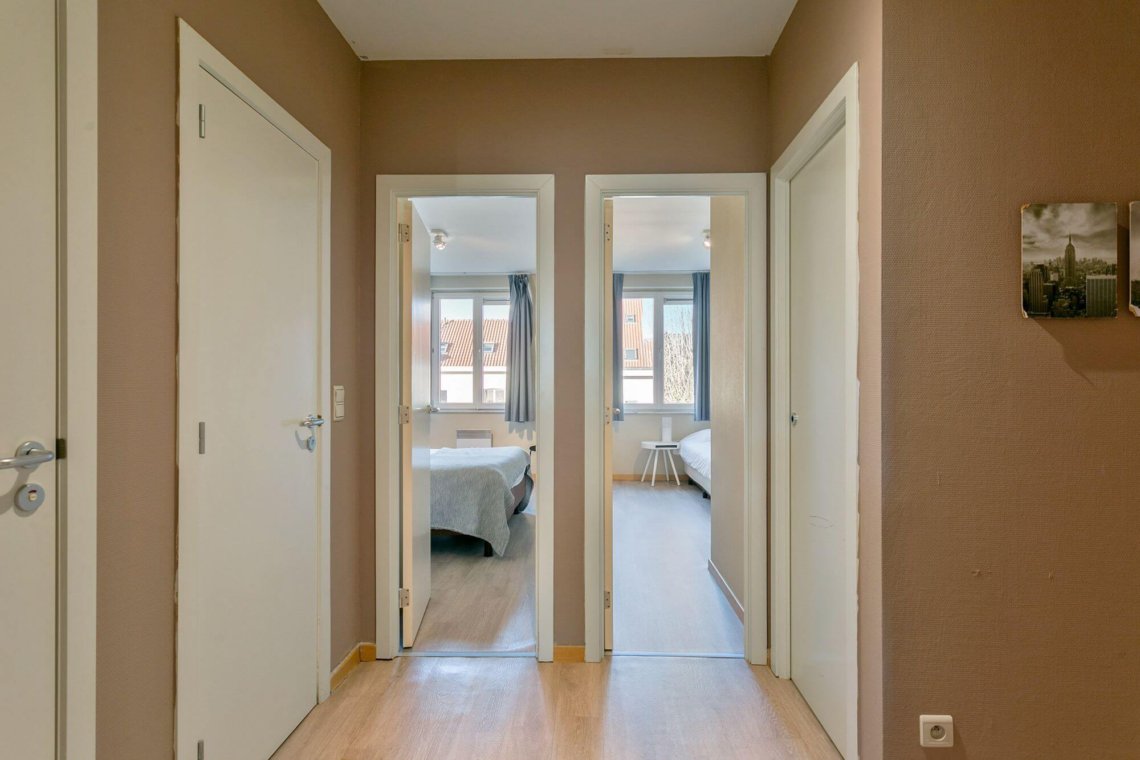 hallway in two bedroom apartment in brussels